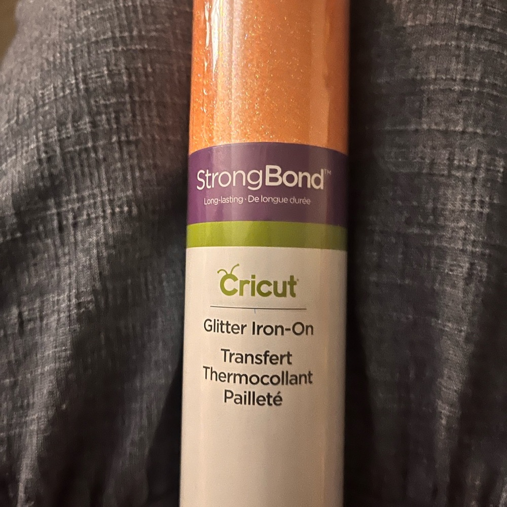 Cricut StrongBond Glitter Iron-On in Fluorescent Orange